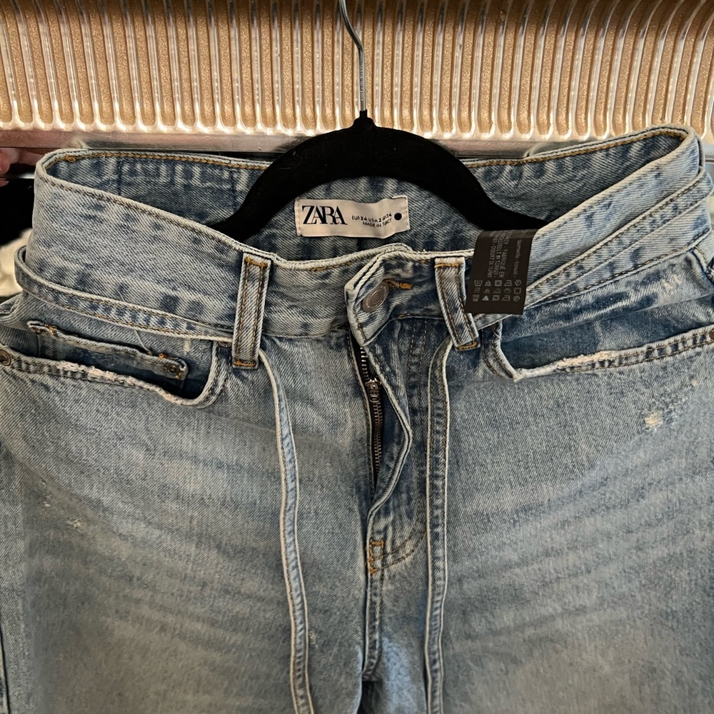 Zara Men's Denim Jeans in Light Blue